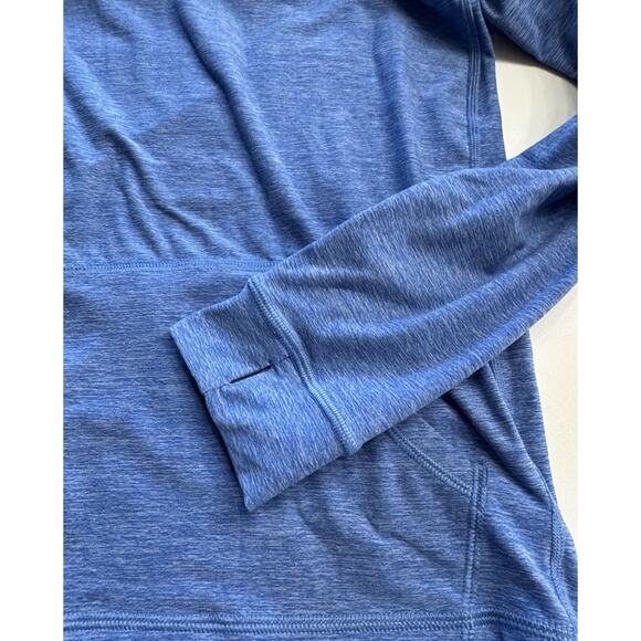 Hanna Andersson Lightweight Blue Hoodie Hooded Sweatshirt Thumb Holes Size 10 - Picture 5 of 6